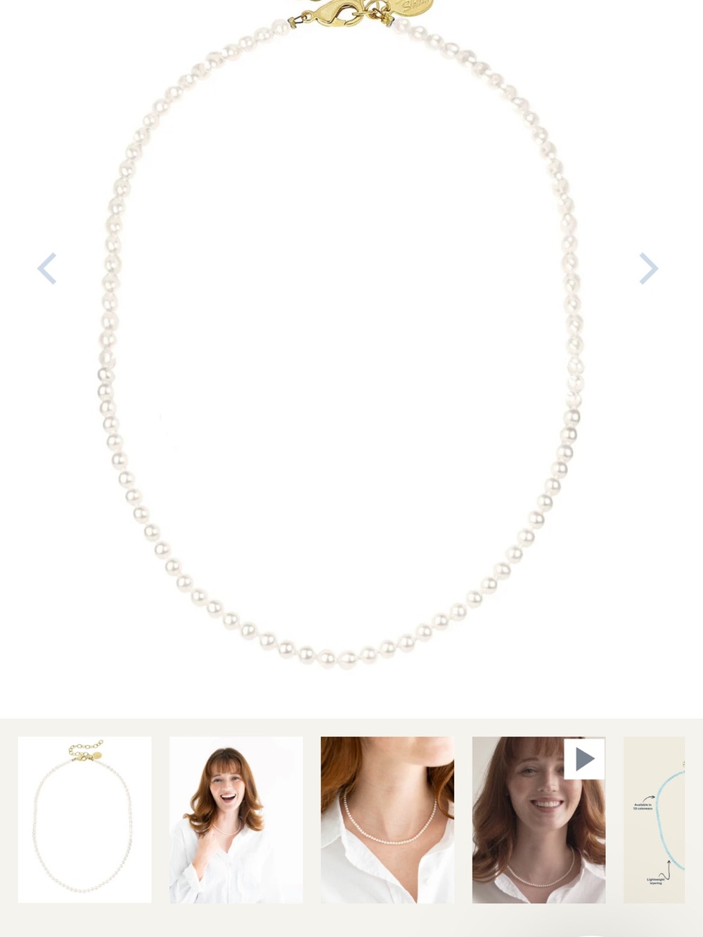 🍐 SUSAN SHAW Gold Accent White Pearl Choker Necklace 🤍 - Picture 2 of 2
